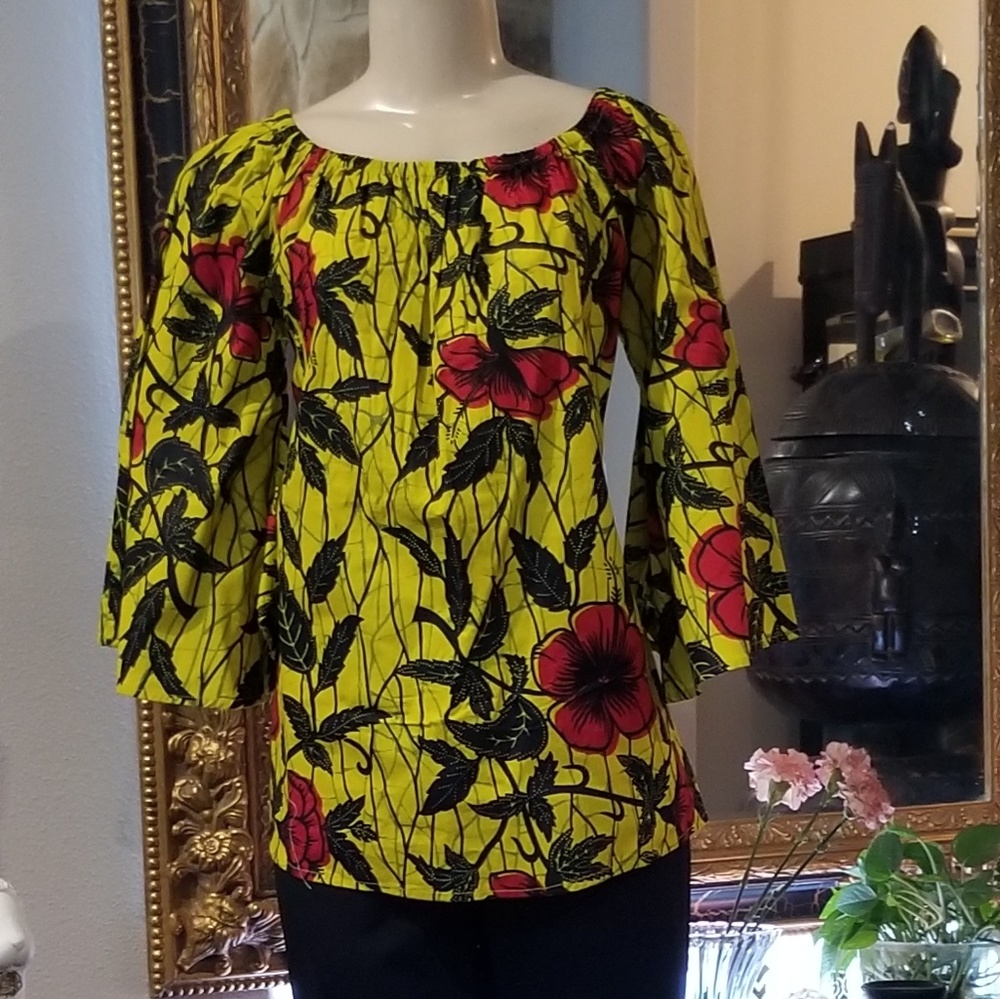 African Wax Fabric Top